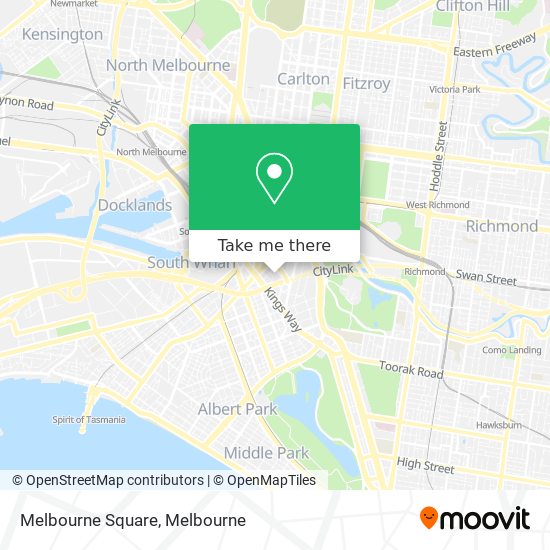 Mapa Melbourne Square