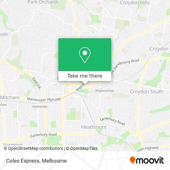 Coles Express map