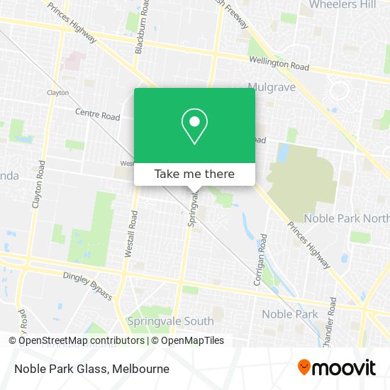 Noble Park Glass map