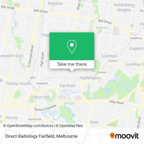 Direct Radiology Fairfield map