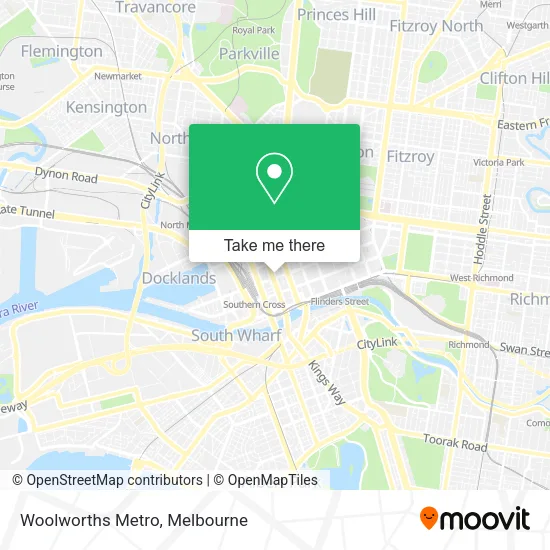 Woolworths Metro map