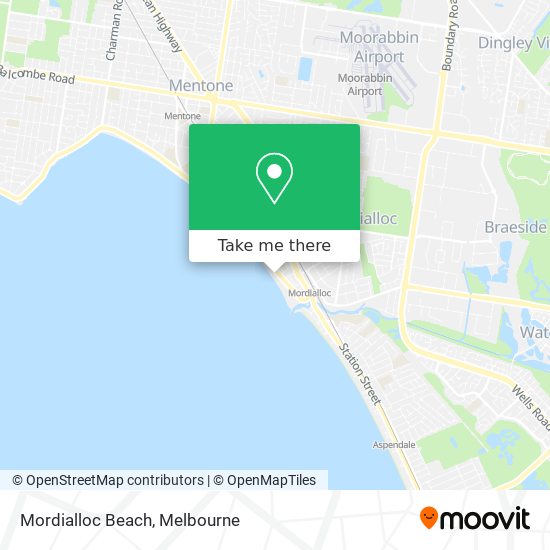 Mordialloc Beach map