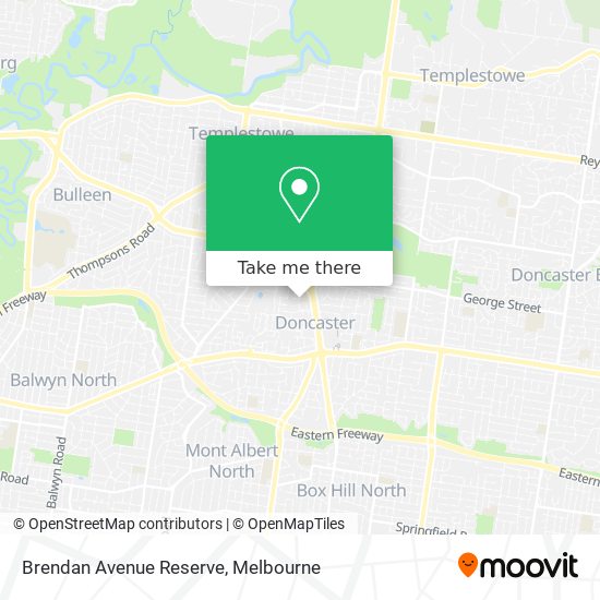 Mapa Brendan Avenue Reserve