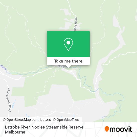 Latrobe River, Noojee Streamside Reserve map