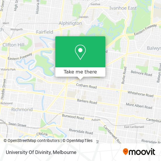 University Of Divinity map