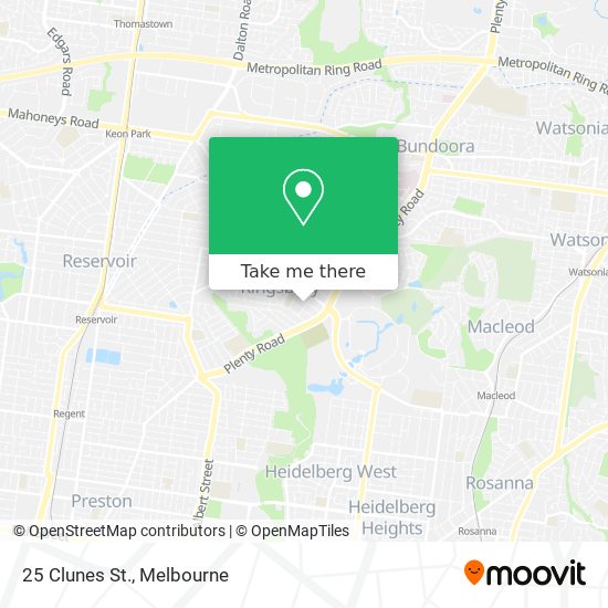 25 Clunes St. map