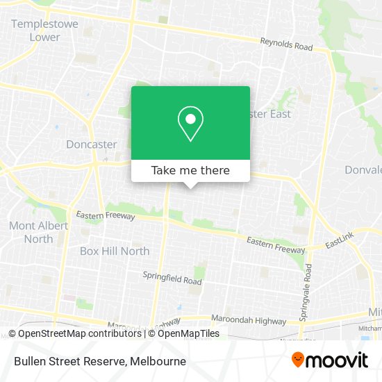 Mapa Bullen Street Reserve