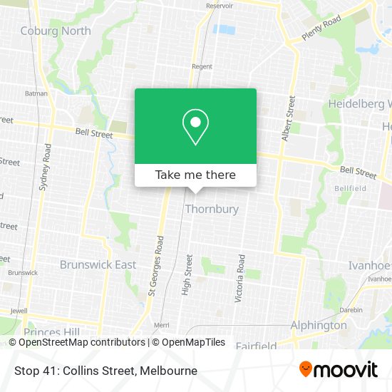 Stop 41: Collins Street map