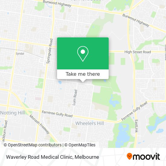 Waverley Road Medical Clinic map