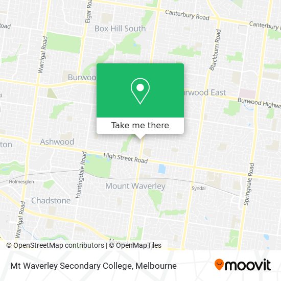 Mt Waverley Secondary College map