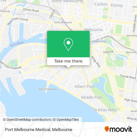 Port Melbourne Medical map