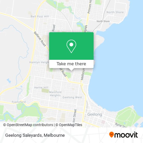 Geelong Saleyards map