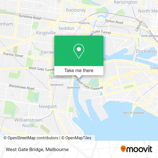 West Gate Bridge map