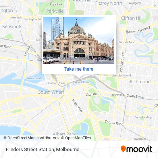 Mapa Flinders Street Station