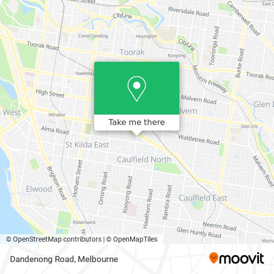 Dandenong Road map