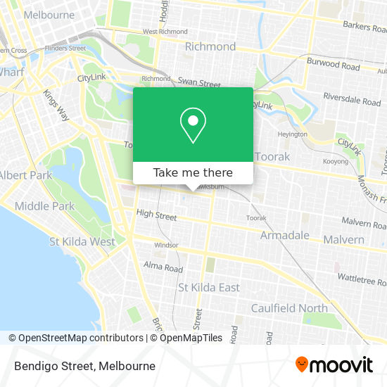 Bendigo Street map