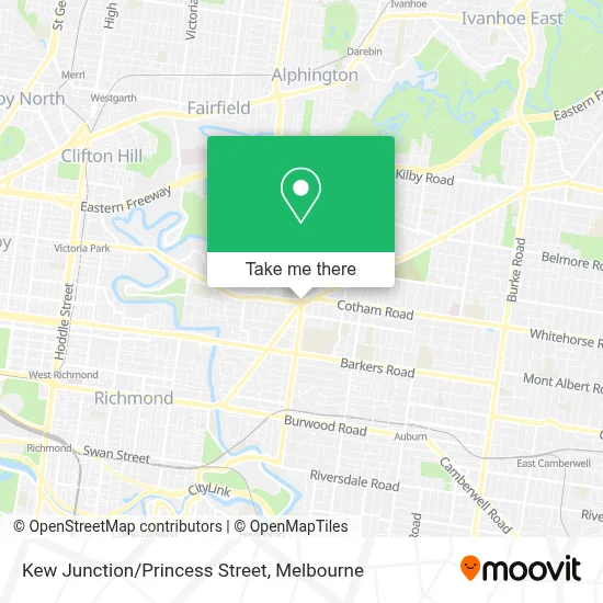 Mapa Kew Junction/Princess Street