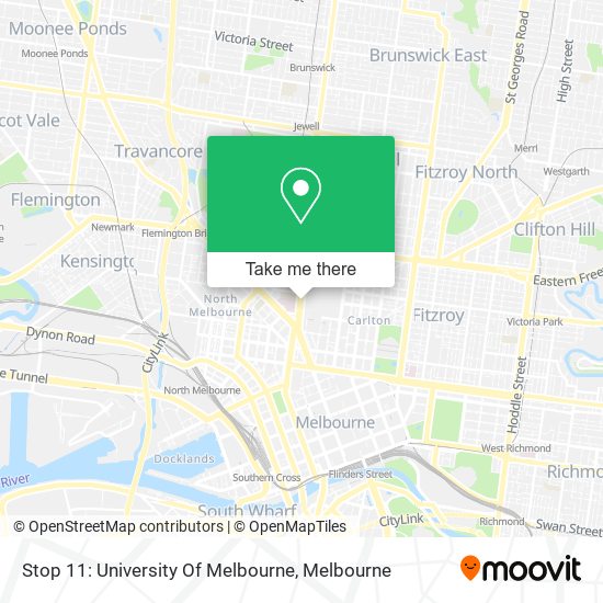 Stop 11: University Of Melbourne map