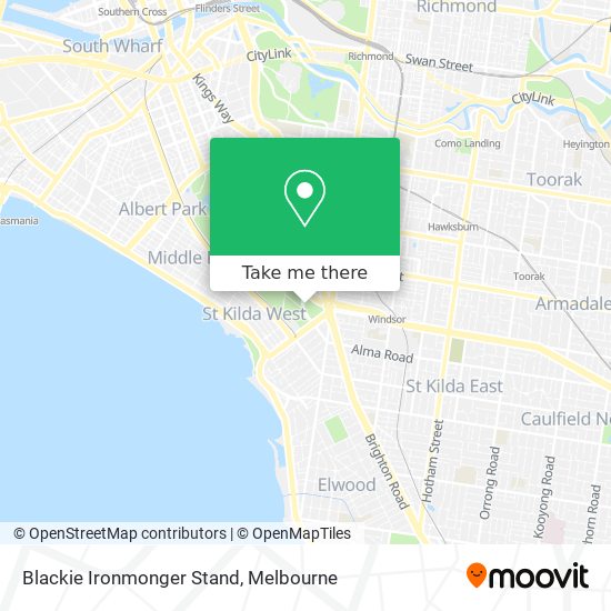 Blackie Ironmonger Stand map