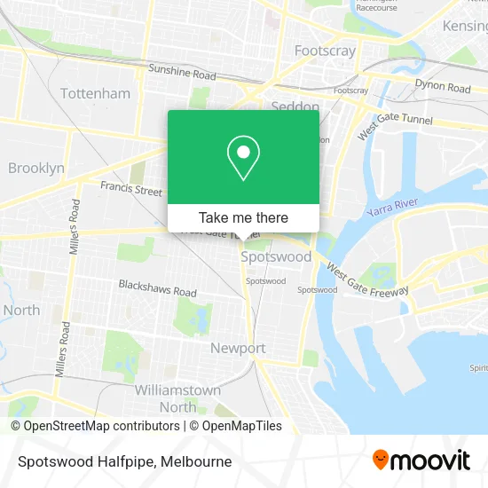 Spotswood Halfpipe map