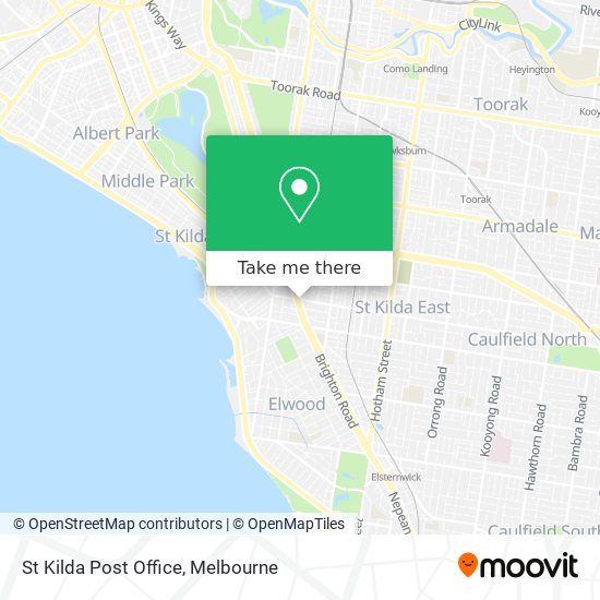 St Kilda Post Office map