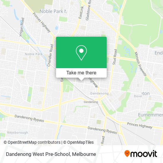 Dandenong West Pre-School map
