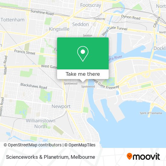 Scienceworks & Planetrium map