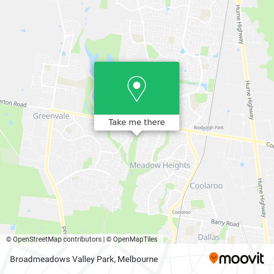 Broadmeadows Valley Park map