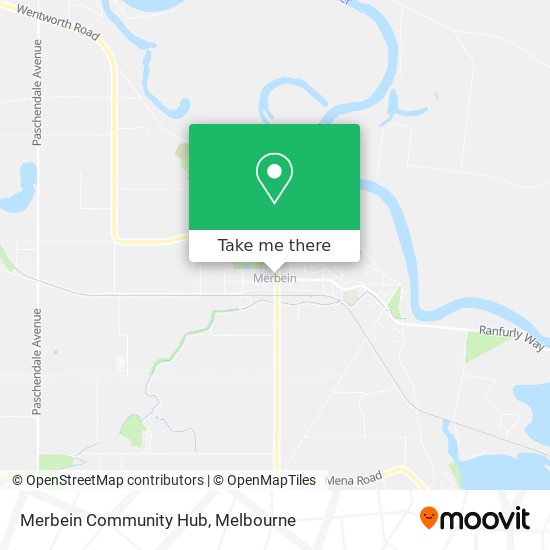 Merbein Community Hub map