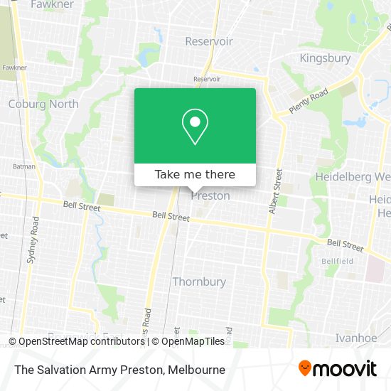 The Salvation Army Preston map