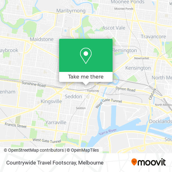 Countrywide Travel Footscray map