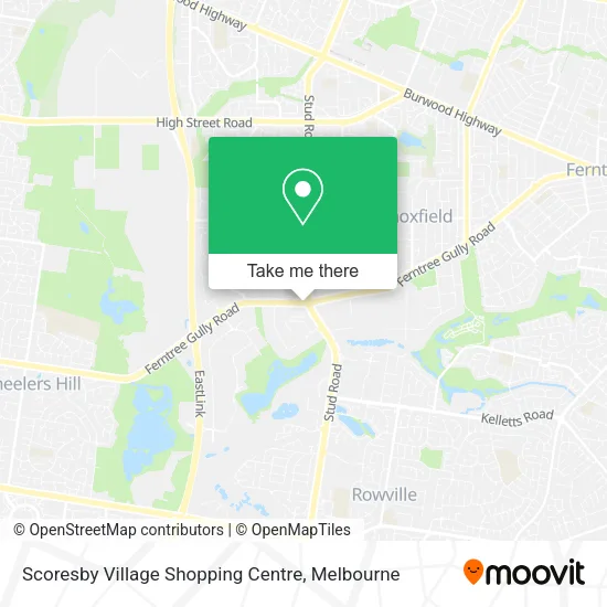 Mapa Scoresby Village Shopping Centre