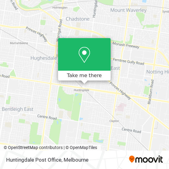 Huntingdale Post Office map