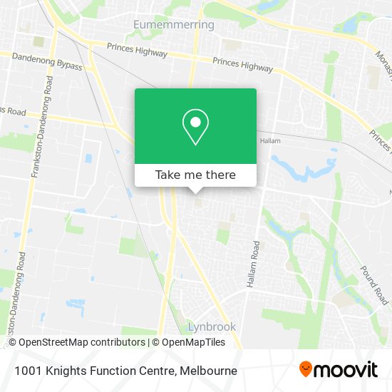 1001 Knights Function Centre map