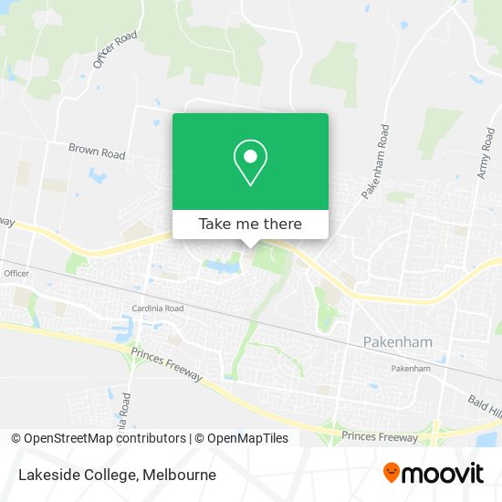 Mapa Lakeside College