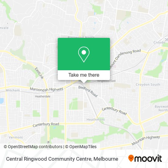 Central Ringwood Community Centre map