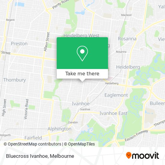 Bluecross Ivanhoe map