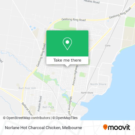 Norlane Hot Charcoal Chicken map