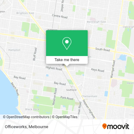 Mapa Officeworks