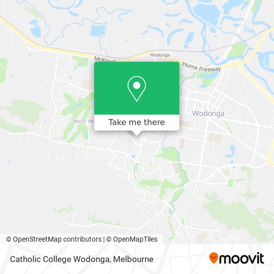 Catholic College Wodonga map