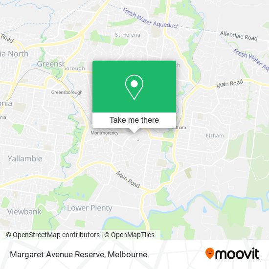 Margaret Avenue Reserve map