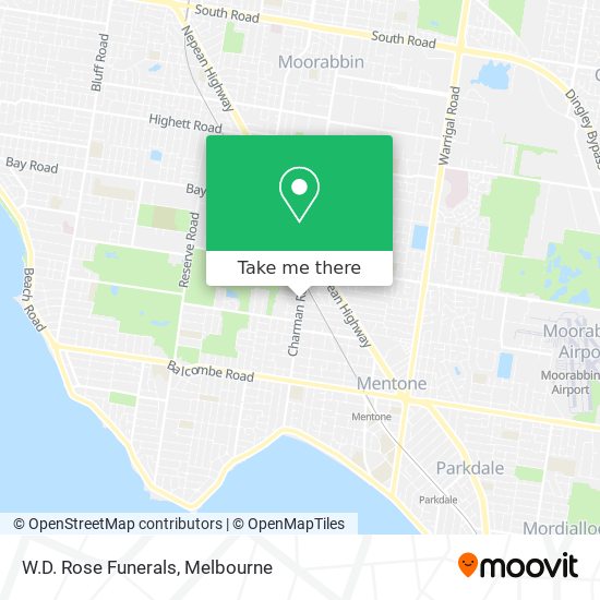 W.D. Rose Funerals map