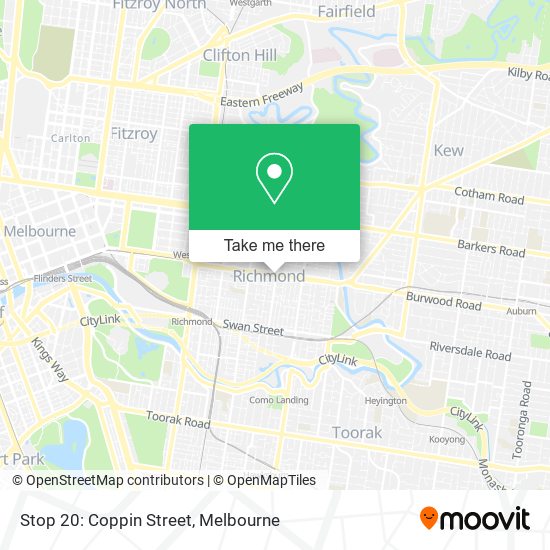 Stop 20: Coppin Street map