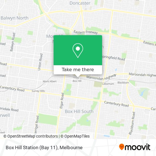 Box Hill Station (Bay 11) map