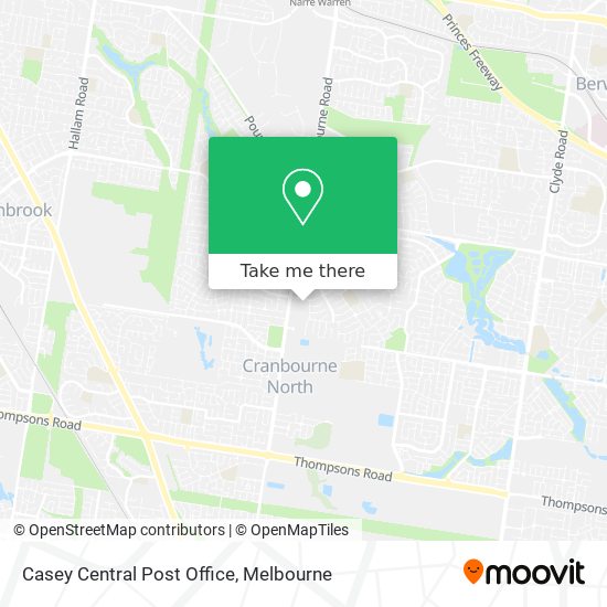 Casey Central Post Office map