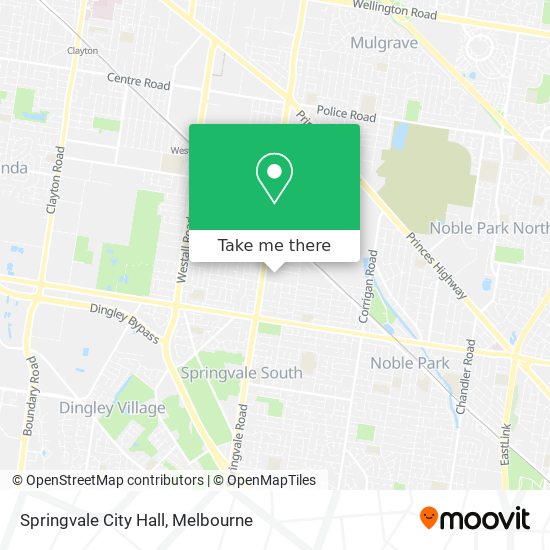 Springvale City Hall map