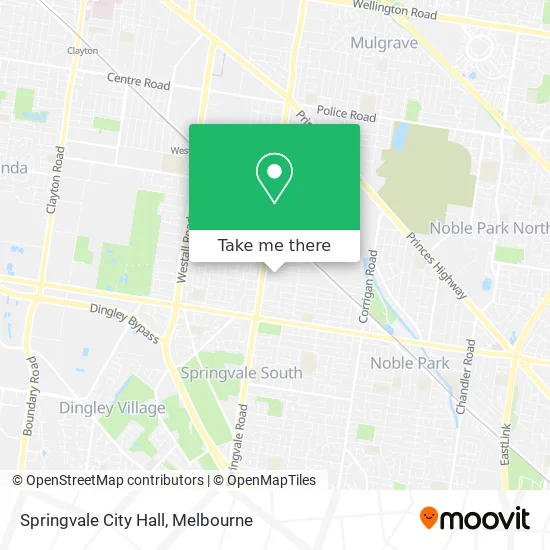 Mapa Springvale City Hall