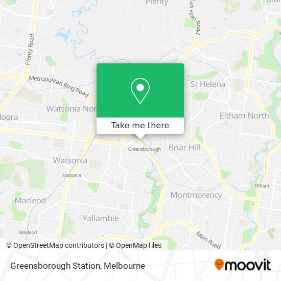 Greensborough Station map