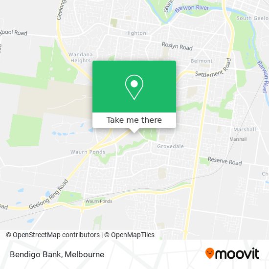 Bendigo Bank map