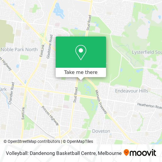 Mapa Volleyball: Dandenong Basketball Centre